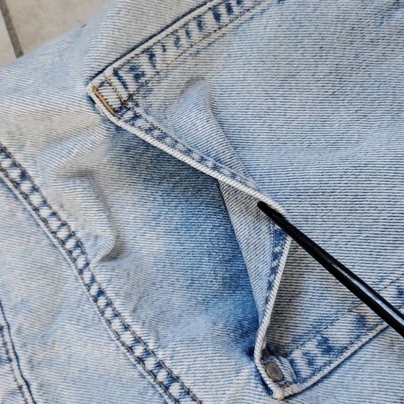 H&M Blue Denim Jeans Skirt Buttons sz 8 - Picture 7 of 9